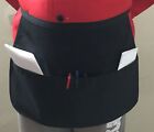 2pcs New Black Havy Duty 3 Pockets  Restaurant Waiter Server  Waist Apron