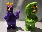 2 New Sesame Street Monster Pvc Figures  Purple Honker   Green Dinger