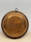 Vtg Solid Copper Strainer Colander Wall Hanging 7 