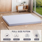 5  Thick Full Size Foldable Floor Mat Futon Mattress With Cover For Sofa Couch