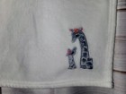 Baby Blanket White Giraffe Oeko-tex Pink Flower Plush Soft Mom Baby