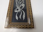 Vintage Persian Khatam Marquetry Bird Wall Art Panel Signed 19 5   121 