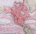 Old 1896 World Map - Original Antique George Cram 17x11 Wind Currents Stunning 