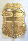 Vintage Gold Pinkerton Security Service Badge  35199 Collectible