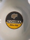 New Large Cohiba Cigar Ceramic Ashtray  Yellow With Black White Check