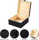 Vintage Wooden Storage Box Container With Hinged Lid Front Clasp  7 7   X 7 7  