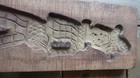 Antique Hand Made Wood Women Butter Mold 13 X 4 3 4 Inches