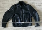 First Company Men s Black Leather Biker Jacket Zip Front Band Collar 2xl 52