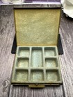 Antique 1900s Brass Pill Box Small Personalized F w r  Pocket Or Purse Size