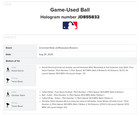 Christian Yelich 2020 Double Mlb Game Used Milwaukee Brewers 50th Anniv Baseball