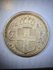 1937 Iceland 25 Aurar Low Mintage Key Date Copper Nickel About Uncirculated Coin