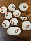 Vintage 1950s Child s Tea Set Dishes Red Rose Porcelain