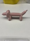 Painted Ballon Buddy Weiner Dog Bisqueware Dachshund Pink And Black