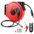 Retractable 50ft Air Hose Reel  1 4  Hybrid Polymer  Wall ceiling Mount  180   Sw
