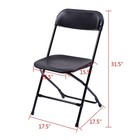 5 10pack Commercial Wedding Quality Stackable Plastic Folding Chairs White black