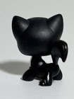 Authentic Lps Littlest Pet Shop  55 Angora Cat Black White Tuxedo Green Eyes 