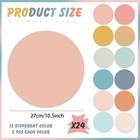 Lincia 24 Pack Erase Dots Circles Colorful 10 5 Inch Removable Vinyl Spot Dry   