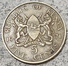 Kenya          Five  5  Cents Coin 1971