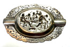 Antique Dutch Solid Silver 835 Ashtray Embossed Tavern Scene 75 4g  D g