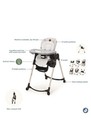 Maxi-cosi Minla 6-in-1 Foldable High Chair  Onyx Sand  ecocare Fabric   open Box