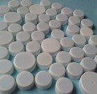 150 Plastic Bottle Caps Lids White Clear Diy Craft Art Projects Various Sizes