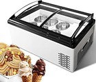 Wixkix 180l Ice Cream Freezer Gelato Display Dipping Cabinet Showcase For Bars