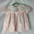 Retro 1980s Baby Togs Dress 6-9 Months Pink Short Sleeve White Lace  new 