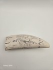   ship Liberty  Fine Details  Historic Sperm Whale Tooth Scrimshaw Reproduction
