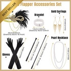 Plulon 1920s Flapper Great Gatsby Accessories Set Roaring Twenties Theme Party
