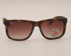 Ray-ban Rb4165 Justin 865 t5 54mm Matte Havana Brown Grey Polarized Sunglasses