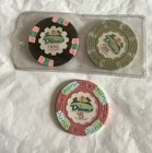 Vintage Las Vegas  100-  25 -  5 Casino Chips Dunes Lot Of 3 Multi Color