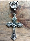 Rosary Crucifix  Center  Pieces 20   Silver Toned Alloy  For Rosaries  Italian