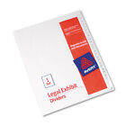 Avery Allstate-style Legal Exhibit Side Tab Dividers 25-tab 1-25 Letter White