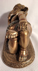 Reclining Ganesha Statue Hindu Elephant God Deity Icon High Quality Bronze Resin