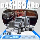 Dash Gauge Trim Panel Bezel For Kenworth W900 T800 T660 T700 Woodgrain Chrome