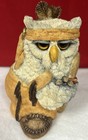 Lot Of 2    the Hoots Family    Decor Owls- Vtg Antique- Grandpa Hoots And Inca Hoot
