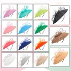 Elegant White Fascinator Hat With Bow Veil Headband For Women Wedding Party