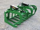 60  Root Grapple Bucket And 42  Long Pallet Forks Fits John Deere Loader