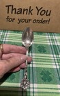       antique Sterling Silver Watson Teaspoon Floral Series Rose Flower