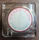 Vintage Salt Creek Freightways Square Glass Ashtray Wyoming Trucking Light Wear