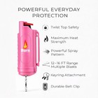 2 Pack Burn Pepper Spray 1 2oz Police Strength Self Defense Keychain Pink
