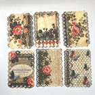 Goth Lace Edge Floral Paper Sheets Scrapbook Collage Junk Journal