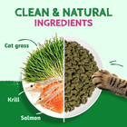 16oz Feline Grass Treats Antarctickrill Flavor Cat Hairball Treats