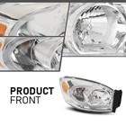 Led Headlights Fit Dodge Ram 1500 06-08 2500 3500 06-09 Clear Lens Chrome