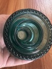 Vintage Blue Hemingray Threaded 42 Glass Insulator W  Beaded Bottom Made In Usa