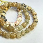 Venetian Skunk White Clear Trade Beads