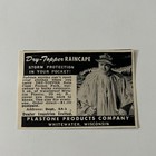 Plastone Products Company Dry-topper Raincape Whitewater Wi 1955 Ad Taj5-s22