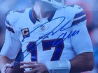 Josh Allen Uniform  17 Hand-signed Autograph 8x10 Photograph W coa Buffalo Bills