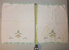 Vintage Handmade Kitchen Flour Sack Hand Towels Embroidered 20  X 15 