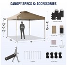 Crown Shades Gazebo  10x10 Canopy Pop Up Screen Tent With Netting  Beige  used 